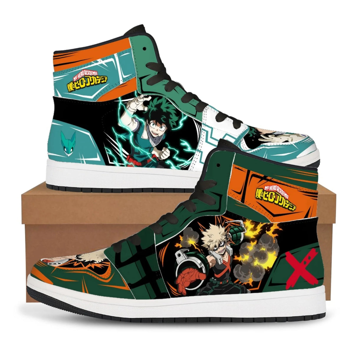 Izuku Midoriya Sneakers – My Hero Academia Anime Shoes
