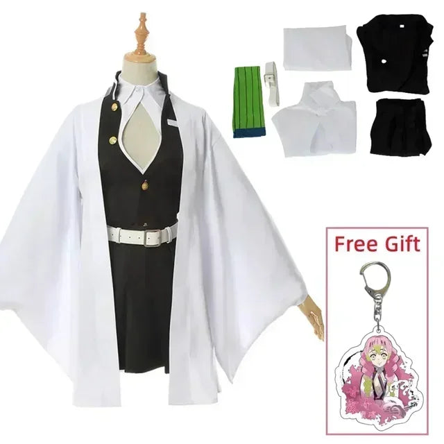 Mitsuri Kanroji Cosplay Costume with Wig – Demon Slayer