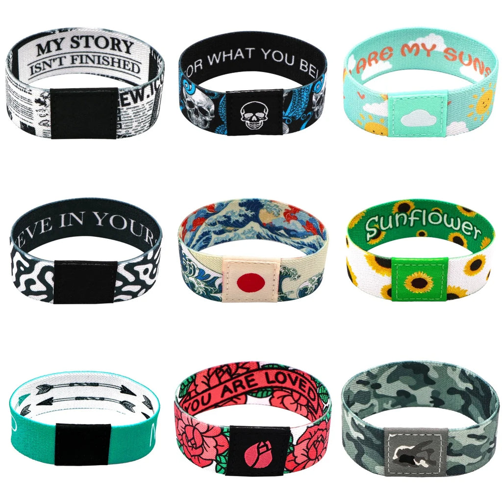 Sunflower Art Waves Wristband Bracelet