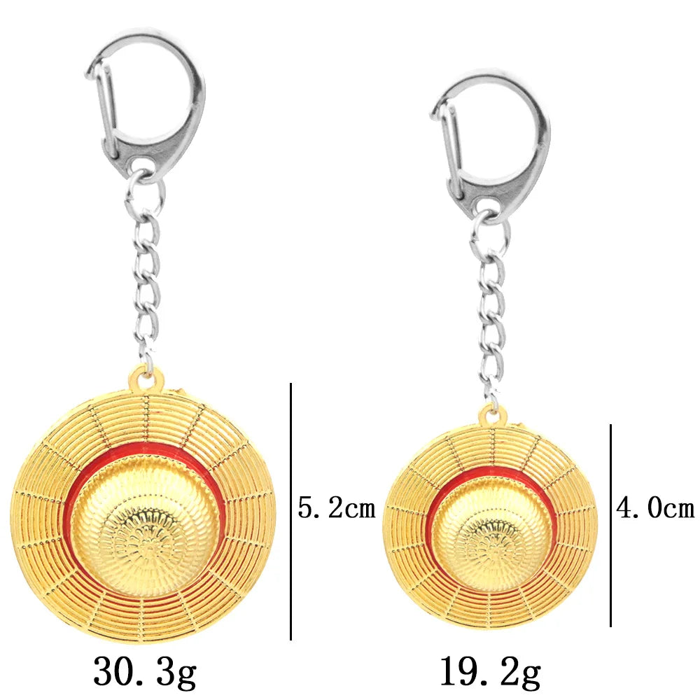 Straw Hat Keychain – One Piece Luffy Metal Pendant
