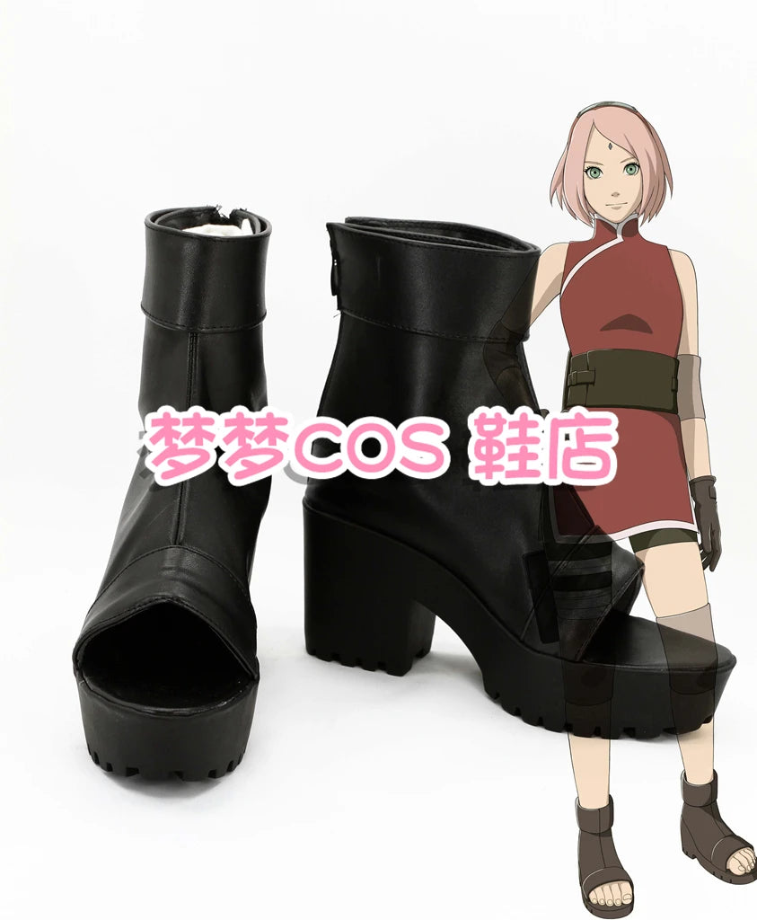 Sakura Haruno Cosplay Shoes – Naruto Anime Boots