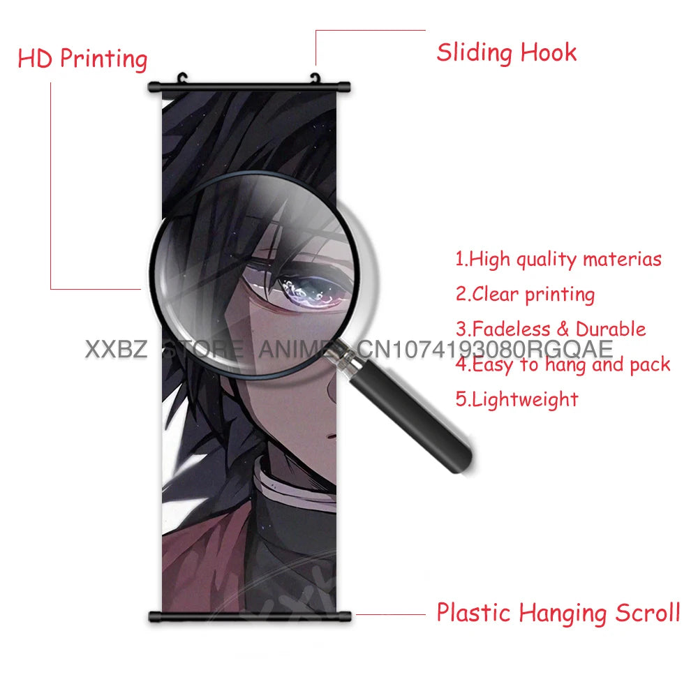 Shinobu Kocho Scroll Poster – Demon Slayer Canvas Wall Art
