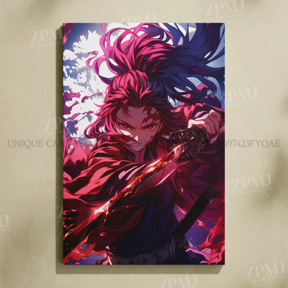 Demon Slayer Poster Art – Anime Canvas Wall Print