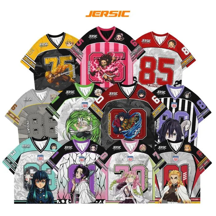 Demon Slayer Jersey T-Shirt – Oversized Anime Tee