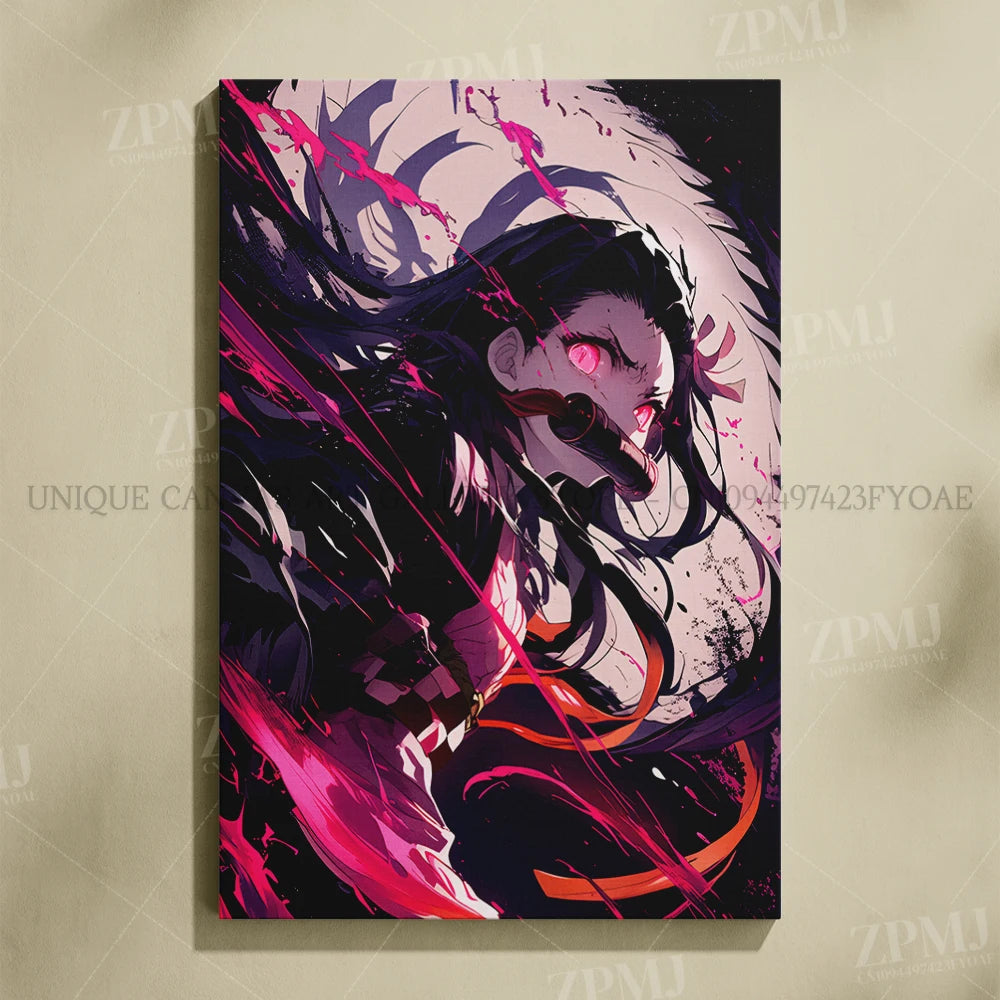 Demon Slayer Poster Art – Anime Canvas Wall Print