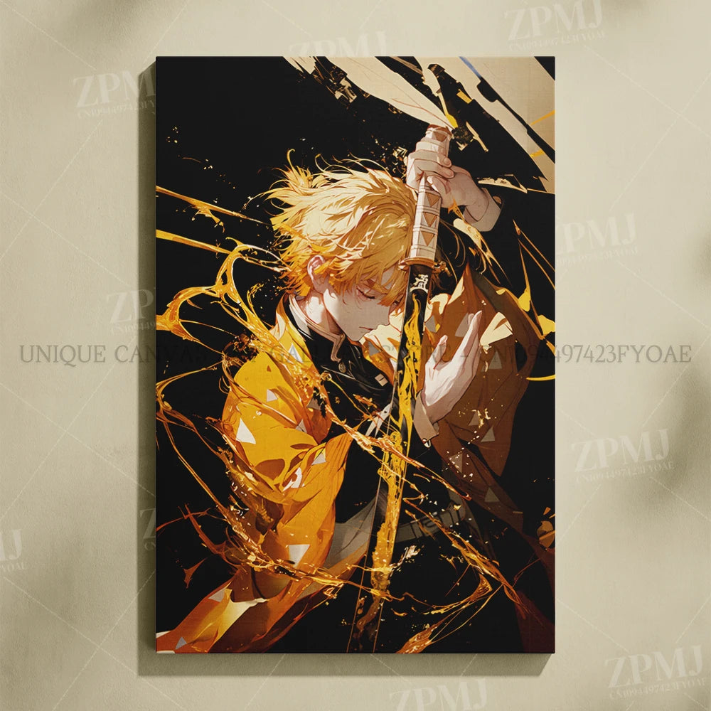 Demon Slayer Poster Art – Anime Canvas Wall Print