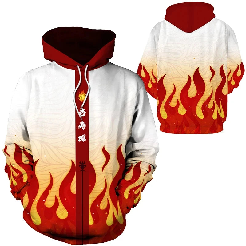 Anime 3D Print Oversized Hoodie – Y2K Pullover