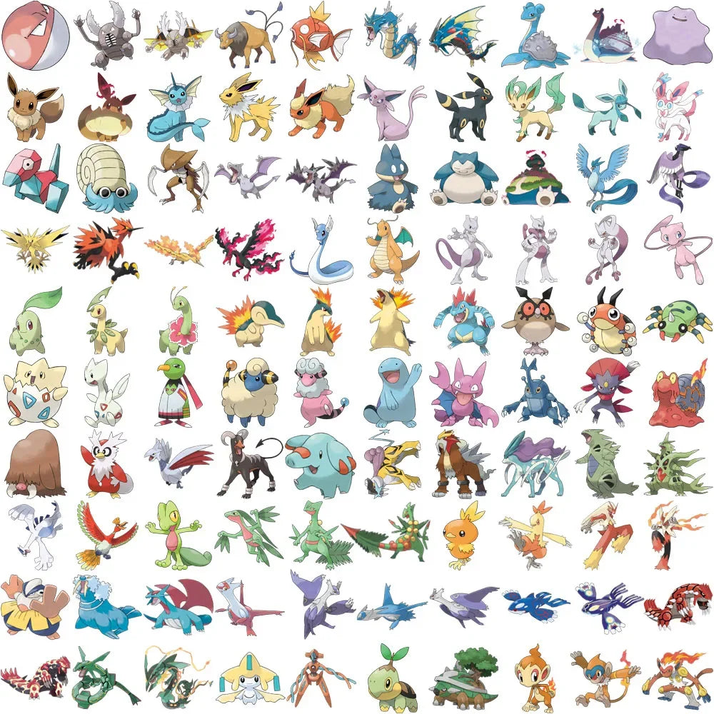 Pikachu Pokémon Sticker Pack – Bulk 100/200pcs