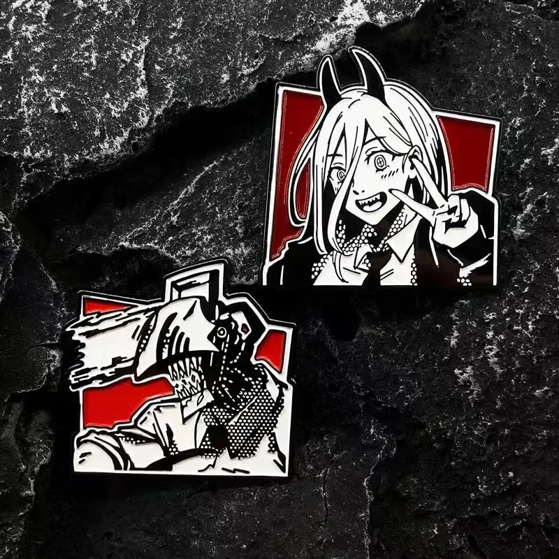 Power Enamel Pin – Chainsaw Man Anime Brooch