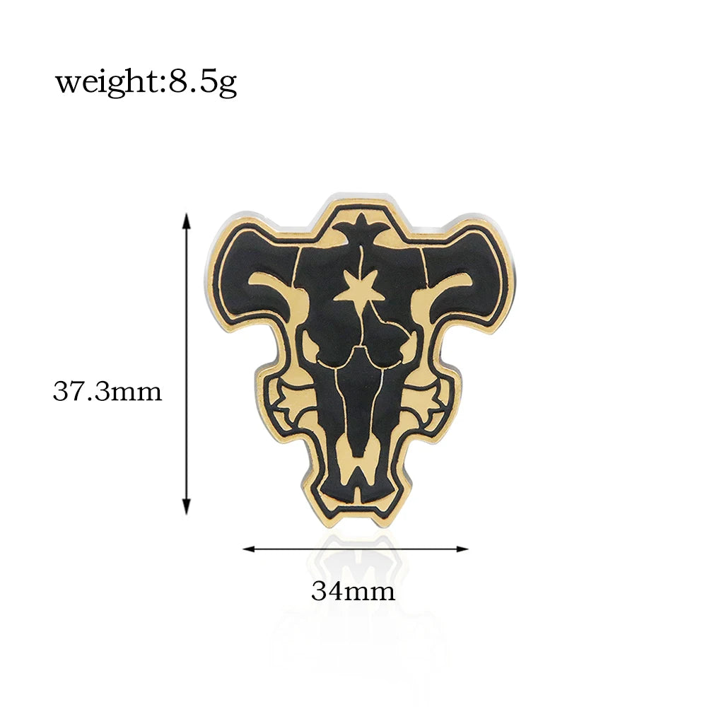 Asta Black Bull Enamel Pin – Black Clover Anime Brooch