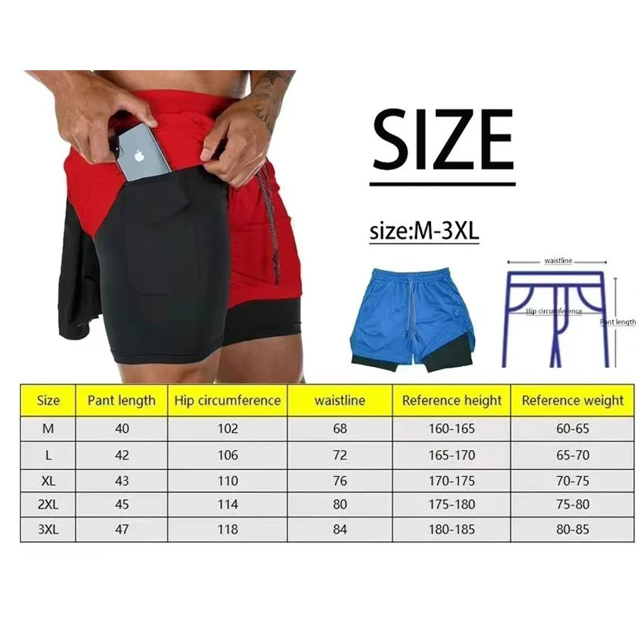 Demon Slayer Symbols Double-Layer Gym Shorts