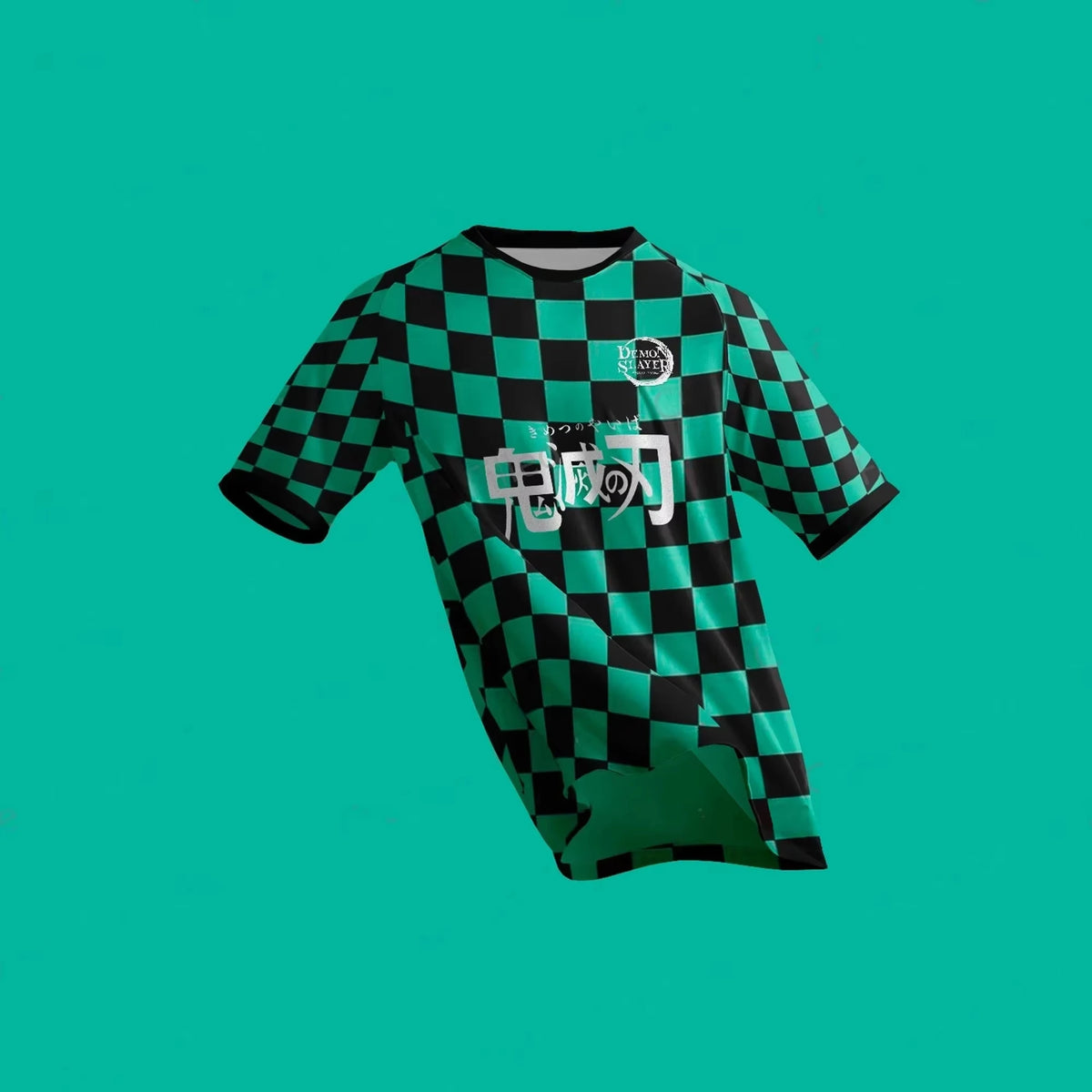 Tanjiro Checkered T-Shirt – Demon Slayer Anime Tee