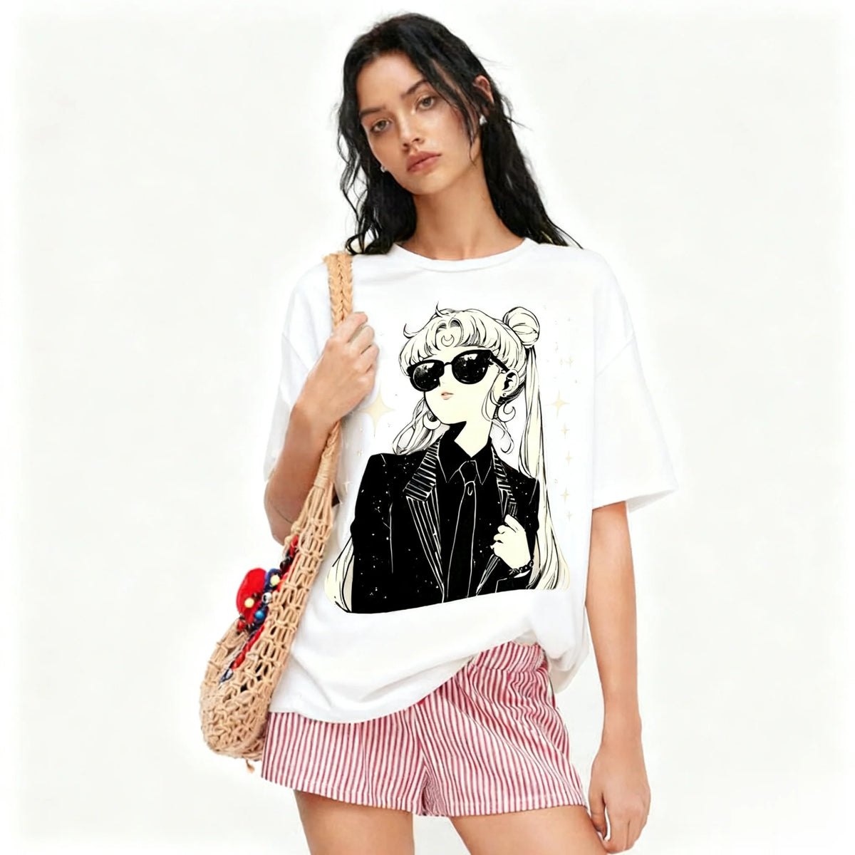 Sailor Moon Vintage T-Shirt – Oversized Anime Tee