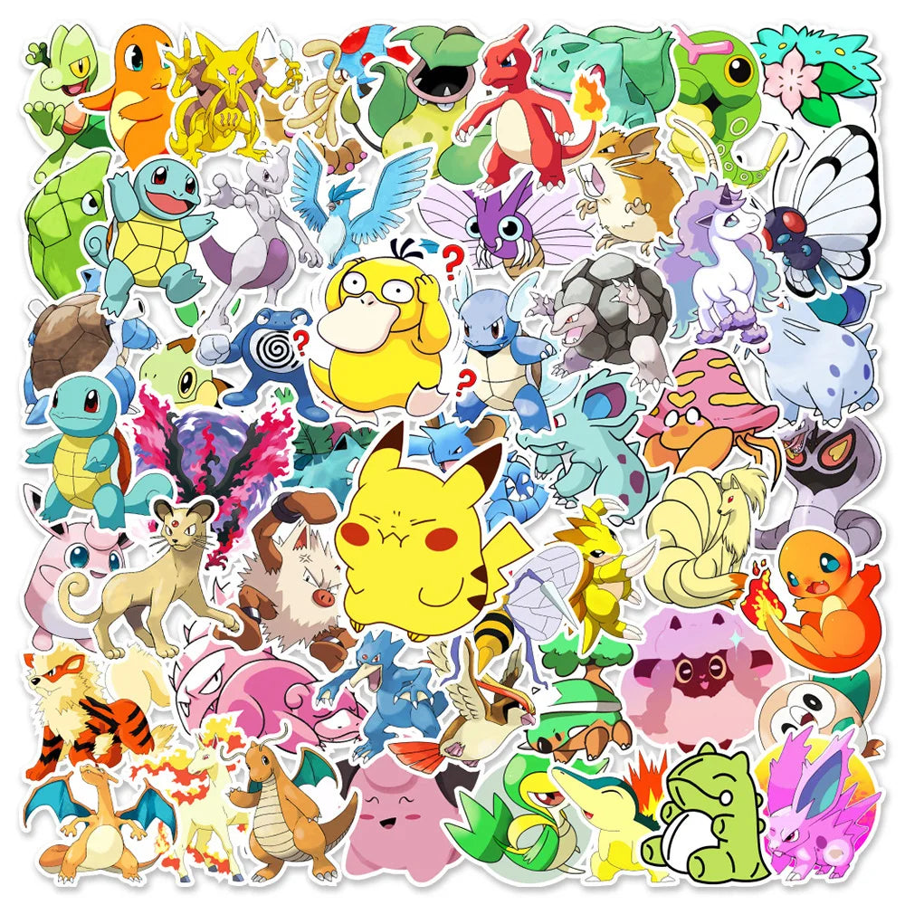 Pikachu Pokémon Decal Pack – Waterproof Stickers