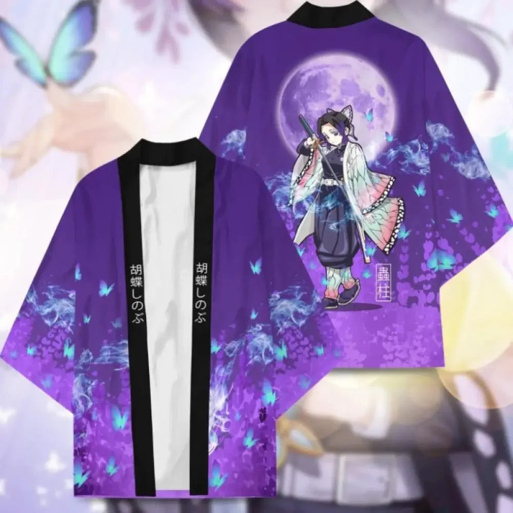 Tanjiro & Nezuko Haori Kimono – Demon Slayer Cosplay Cardigan