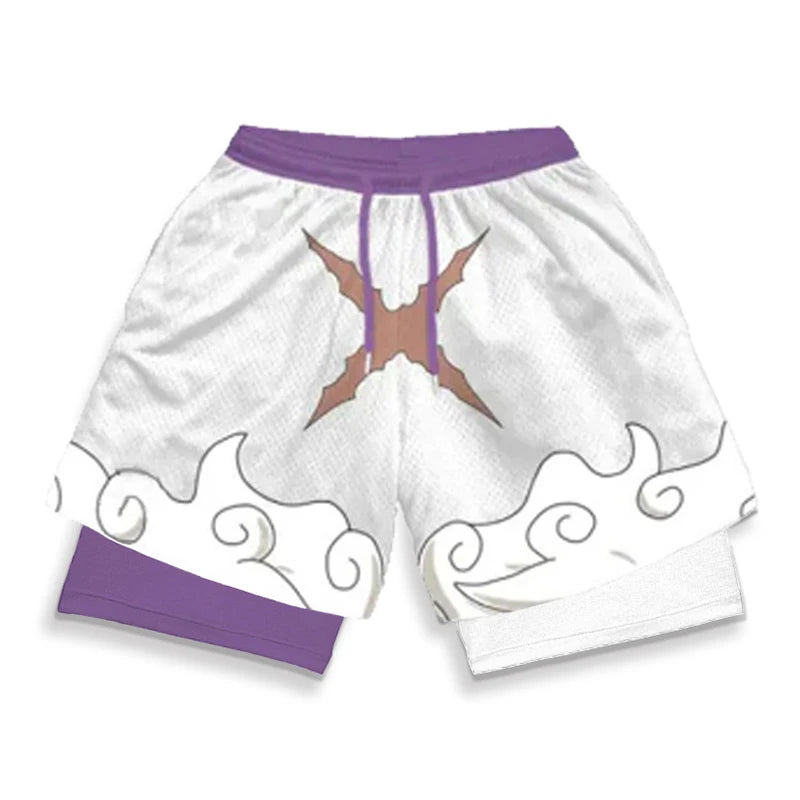 Anime 3D Print 2-in-1 Gym Shorts