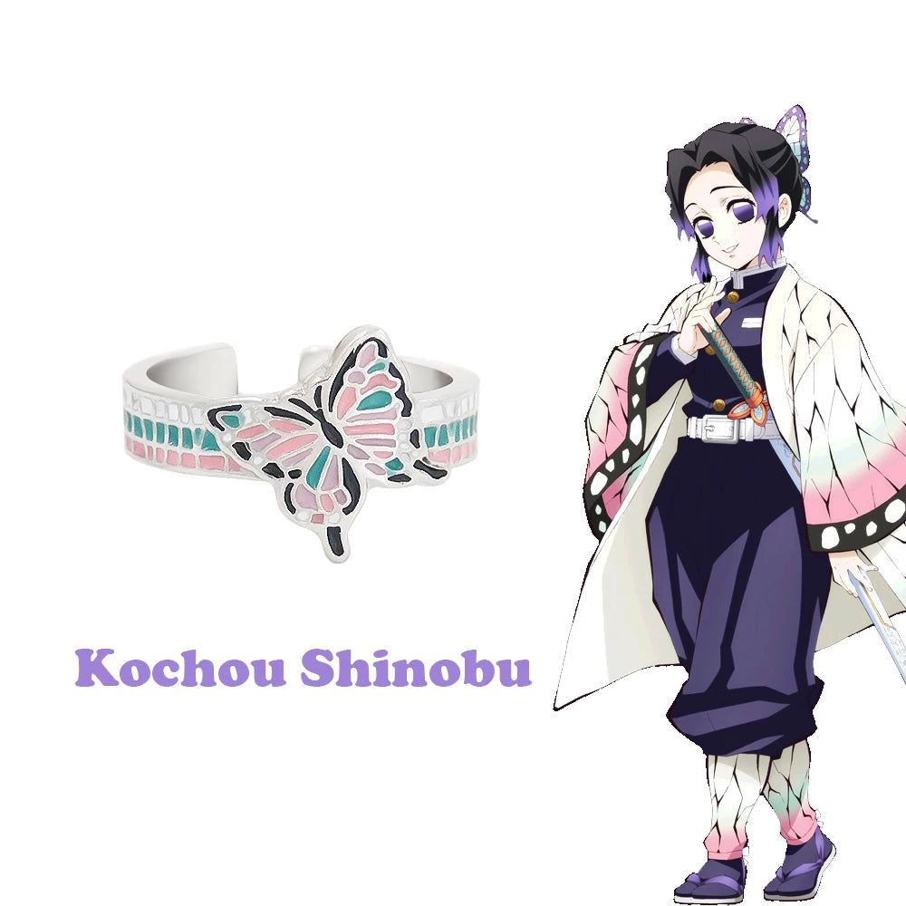 Demon Slayer Character Rings – Anime Adjustable Jewelry