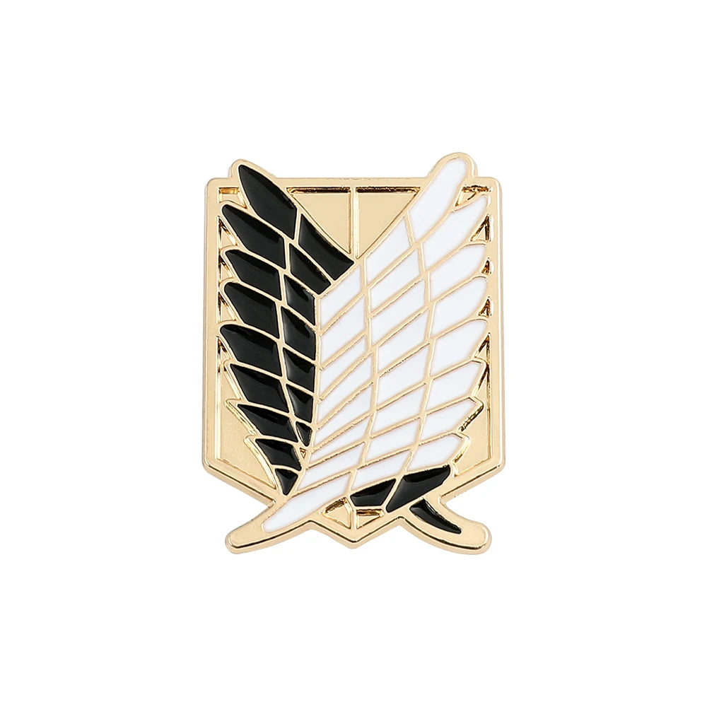 Attack on Titan Enamel Pin – Eren & Mikasa Wings of Freedom
