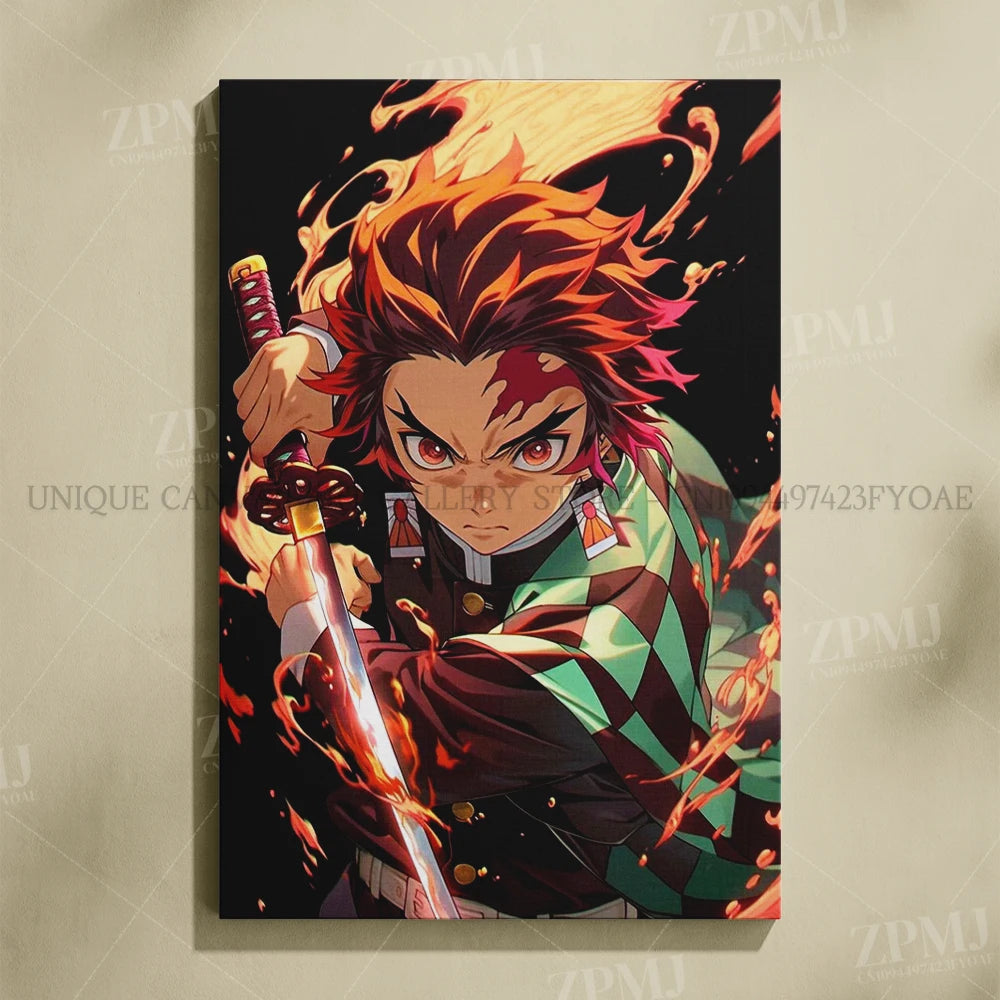 Demon Slayer Poster Art – Anime Canvas Wall Print