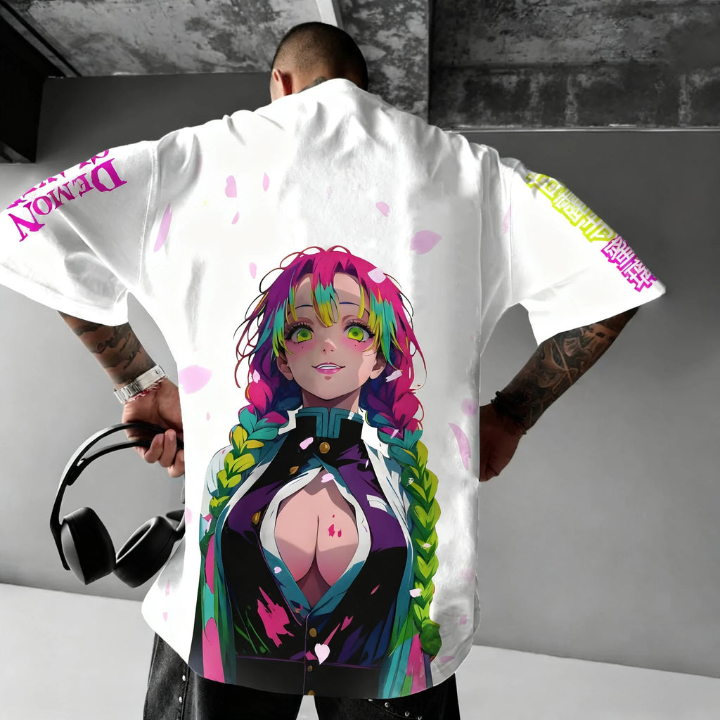 Demon Slayer Co-Branded T-Shirt – Harajuku Anime Tee
