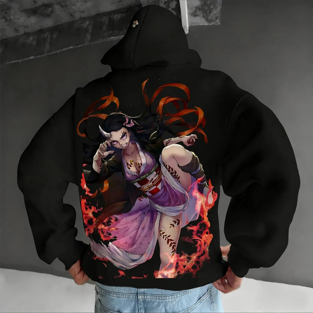 Nezuko Anime Hoodie – Demon Slayer Unisex Pullover