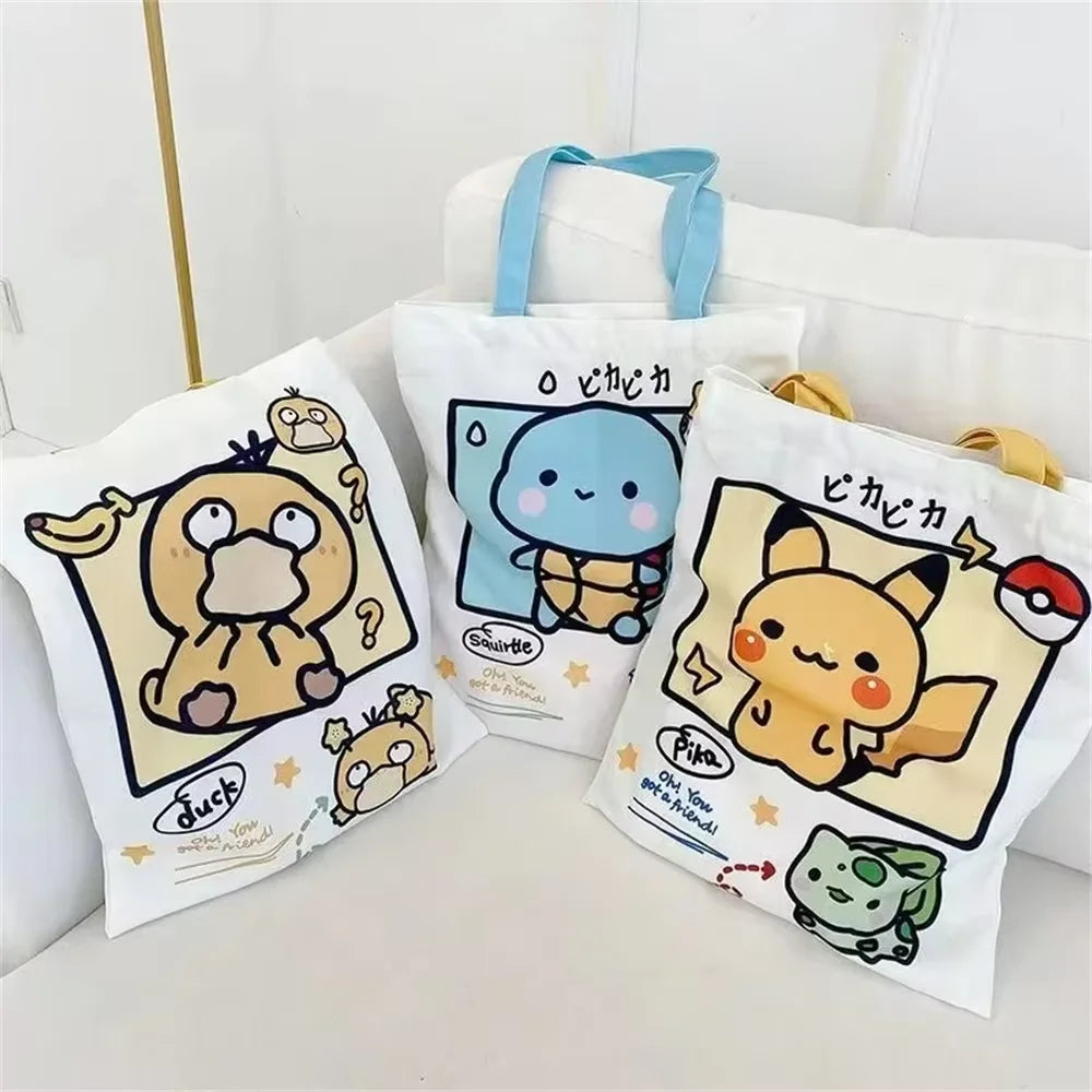Pikachu Pokémon Canvas Shoulder Bag – Anime Tote