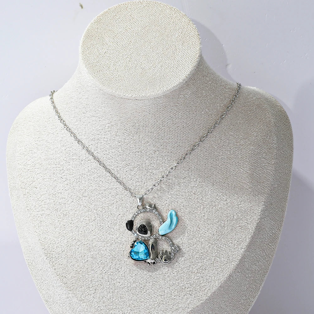 Stitch Heart Rhinestone Necklace – Lilo & Stitch