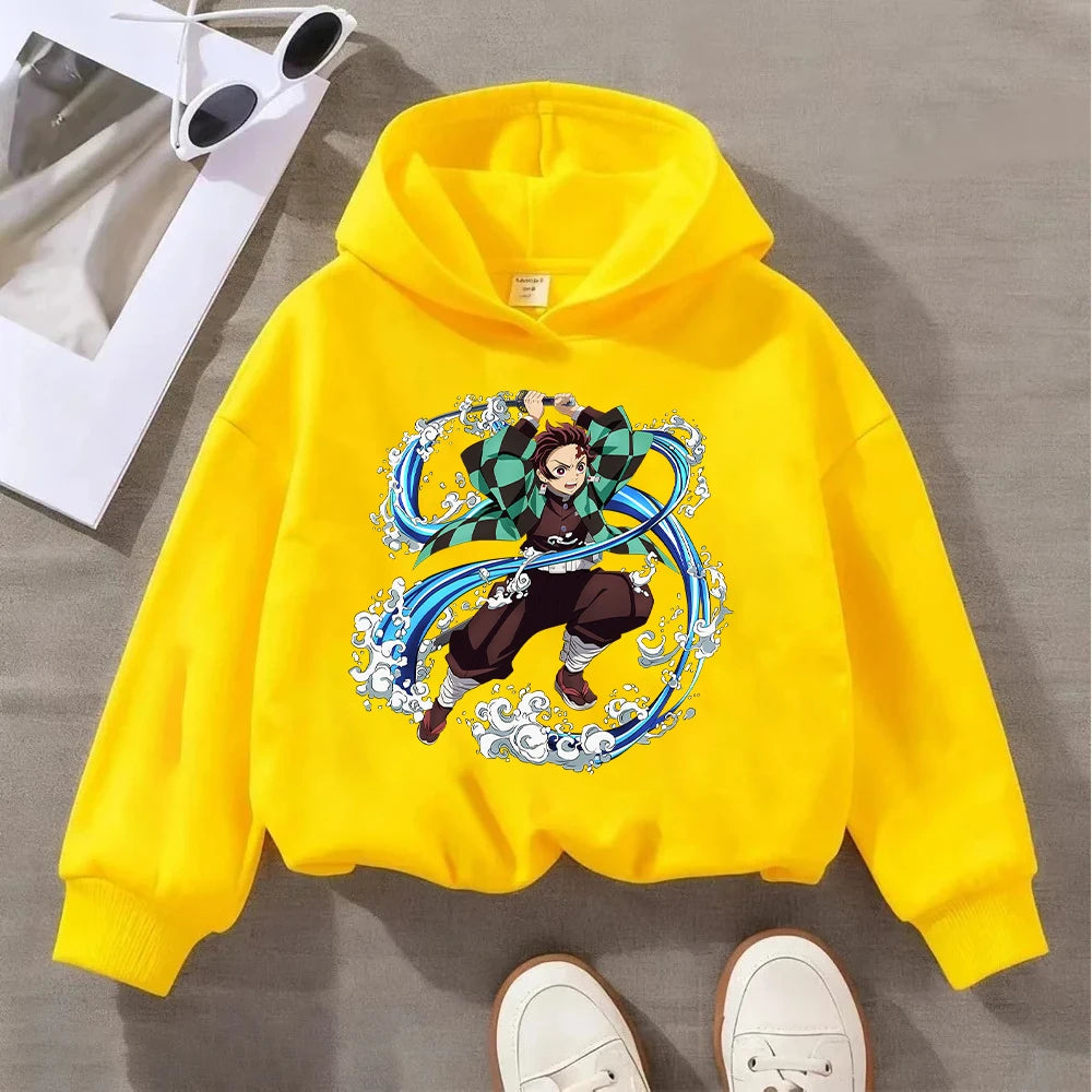 Tanjiro Flame Kids Hoodie – Demon Slayer Anime Pullover