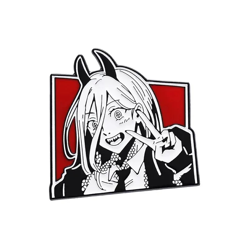 Power Enamel Pin – Chainsaw Man Anime Brooch