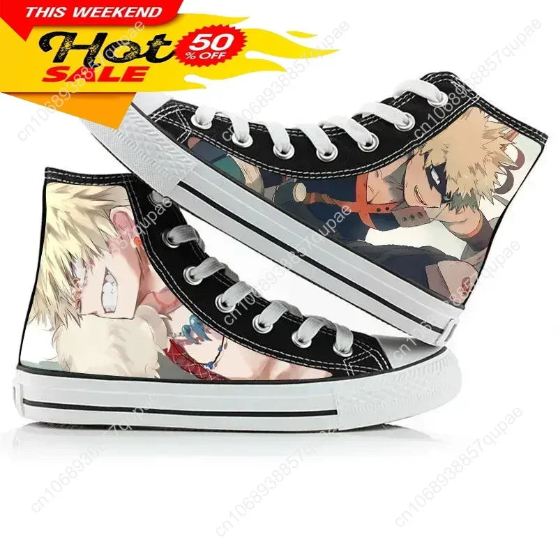 Izuku Midoriya High-Top Canvas Shoes – My Hero Academia