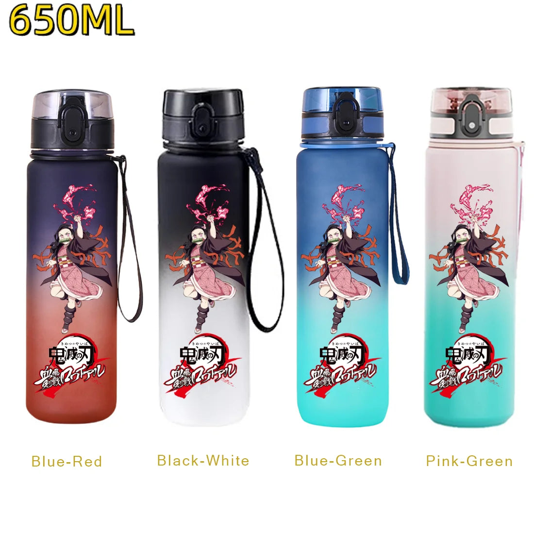 Demon Slayer Water Bottle 650ml – Tanjiro & Nezuko