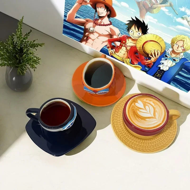 Upside-Down Hat Mug & Saucer – Creative Coffee Cup