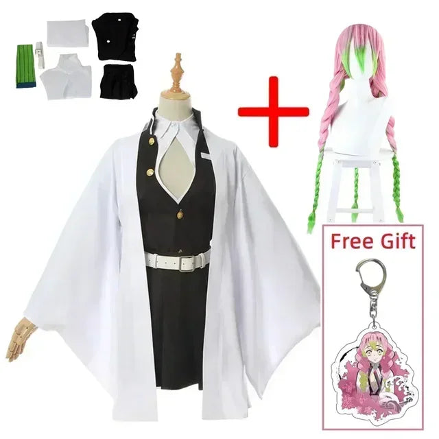 Mitsuri Kanroji Cosplay Costume with Wig – Demon Slayer