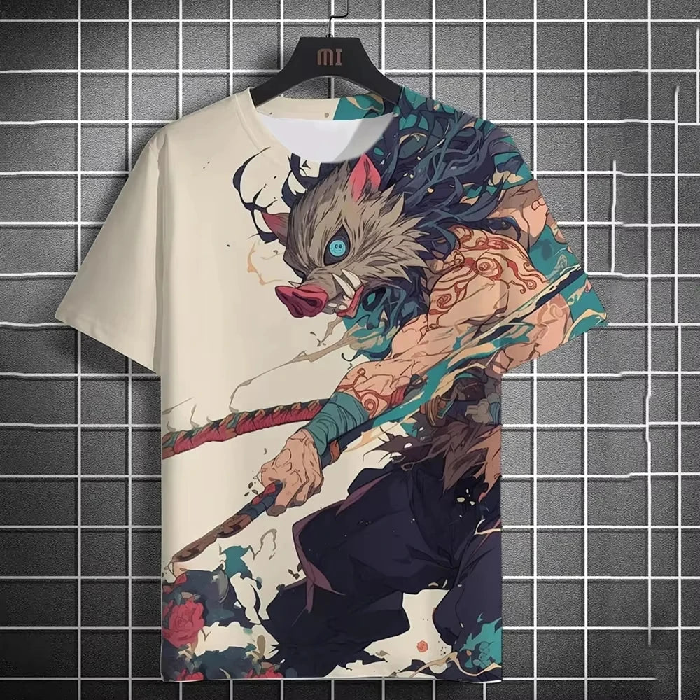 Anime 3D Print Oversized T-Shirt – Unisex Streetwear