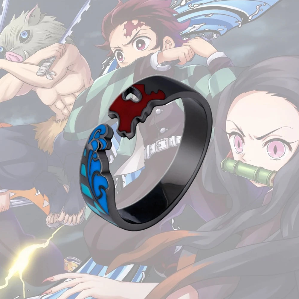 Demon Slayer Character Rings – Anime Adjustable Jewelry