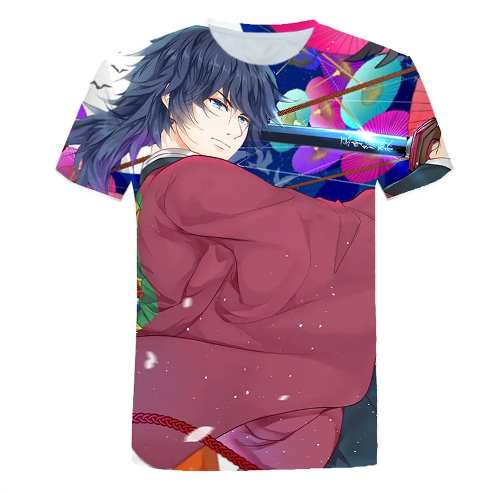 Demon Slayer 3D Print T-Shirt – Harajuku Anime Tee