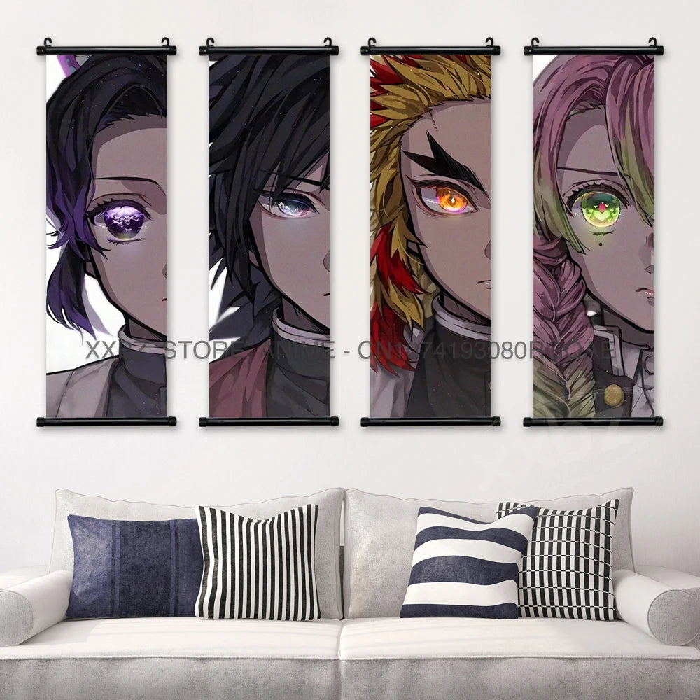 Shinobu Kocho Scroll Poster – Demon Slayer Canvas Wall Art
