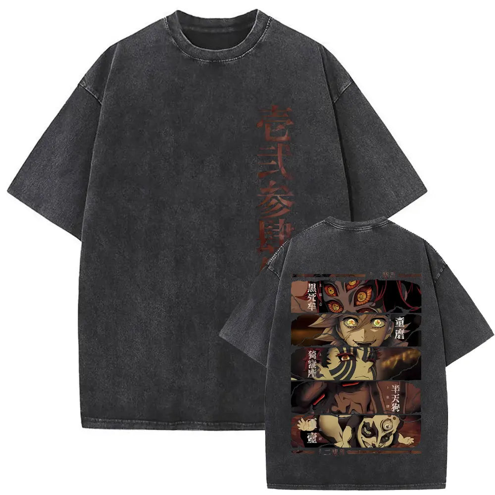 Demon Slayer Vintage Graphic T-Shirt – Oversized Anime Streetwear