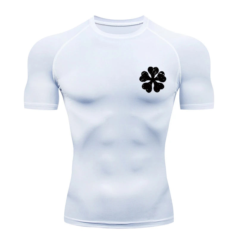 Bull Print Compression Gym Shirt – Quick Dry