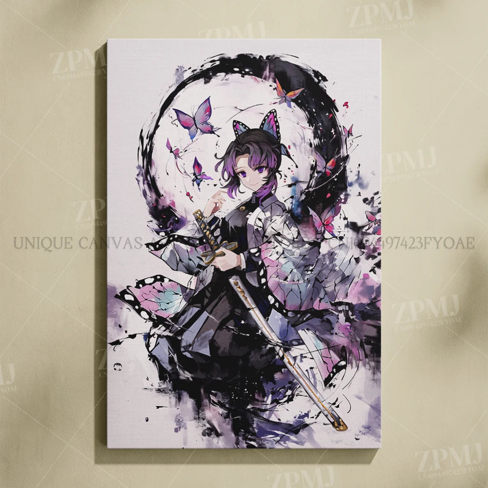 Demon Slayer Poster Art – Anime Canvas Wall Print