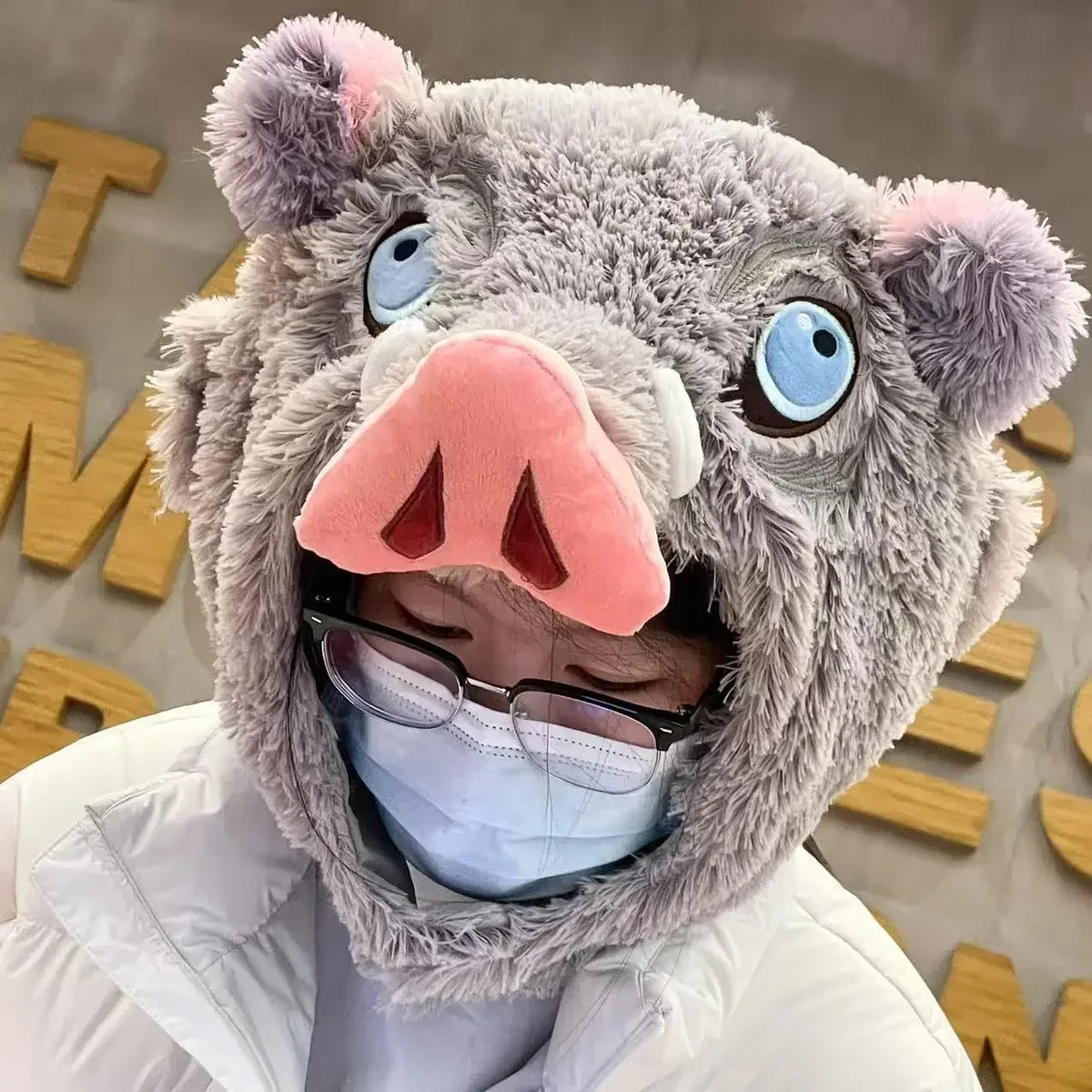 Inosuke Boar Head Plush Hat – Demon Slayer Cosplay Prop
