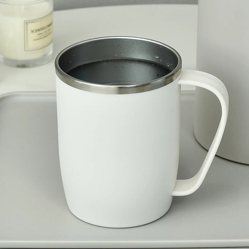 450ml Gengar Water Mug 304 Stainless Steel Coffee Cup Cartoon Double Layer Milk Breakfast Mug with Plastic Handle Office Tea Cup