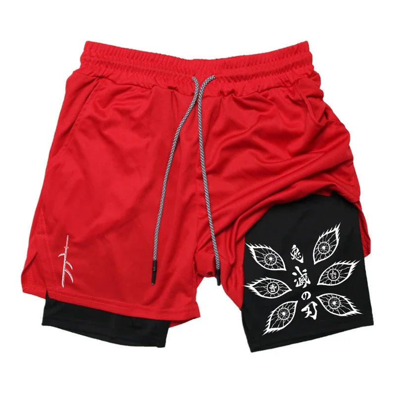 Muzan Kibutsuji 2-in-1 Gym Shorts – Demon Slayer
