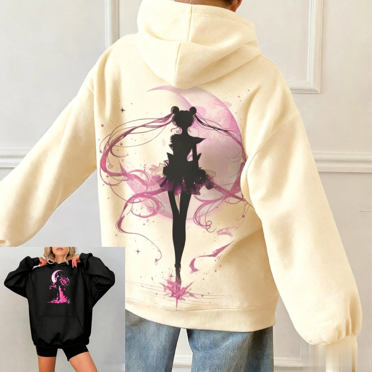 Sailor Moon Oversized Hoodie – Kawaii Anime Pullover
