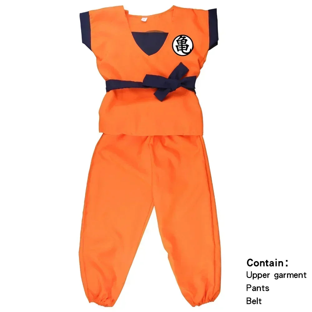 Goku Kids & Adult Cosplay Costume – Dragon Ball with Tail & Wig