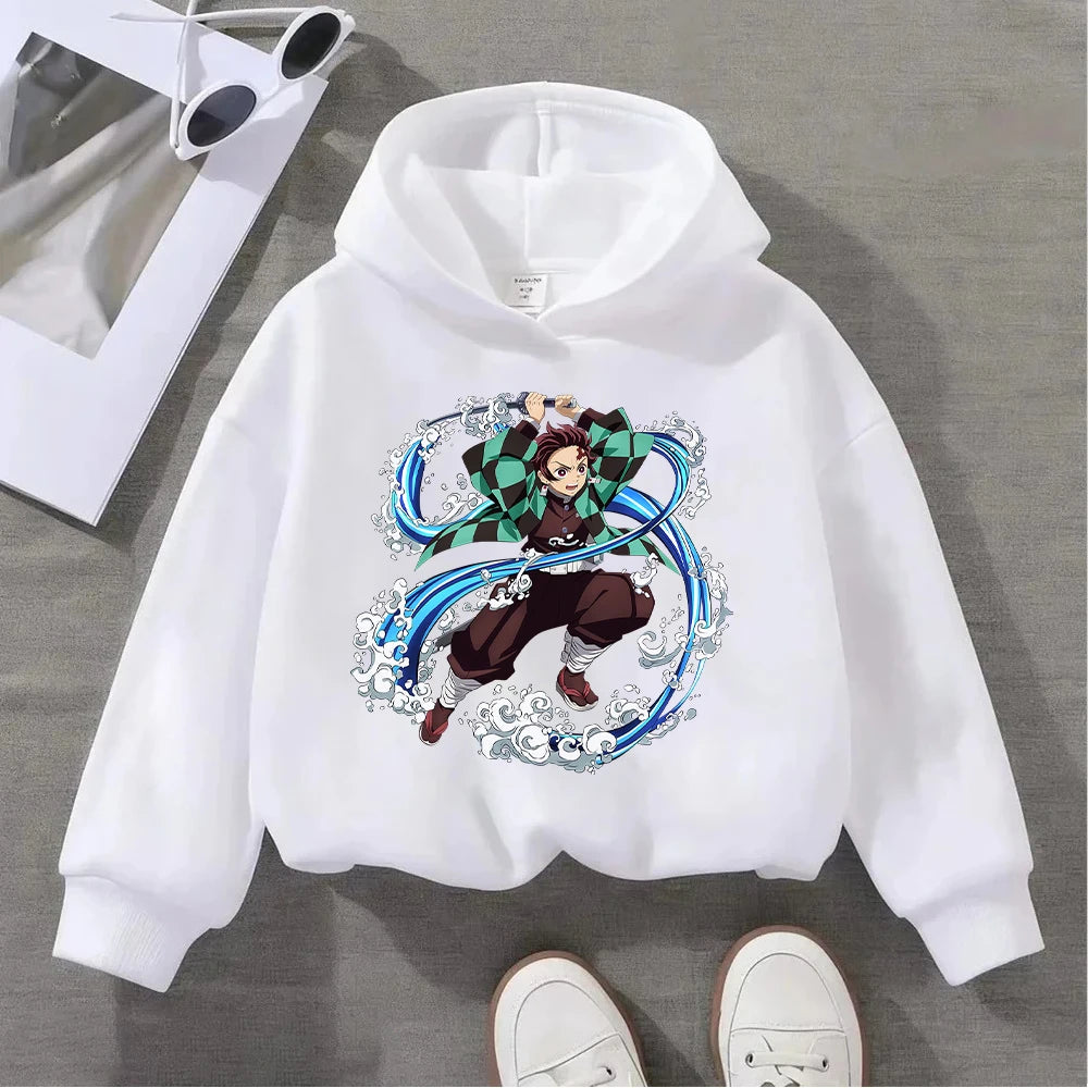 Tanjiro Flame Kids Hoodie – Demon Slayer Anime Pullover