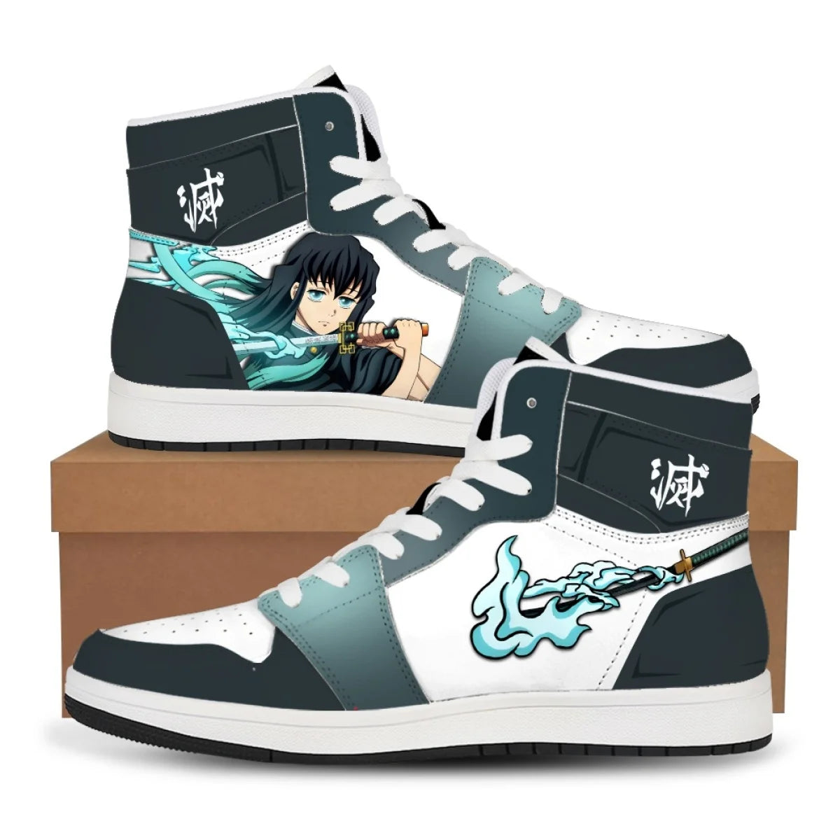 Demon Slayer Basketball Sneakers – Tanjiro & Nezuko Shoes