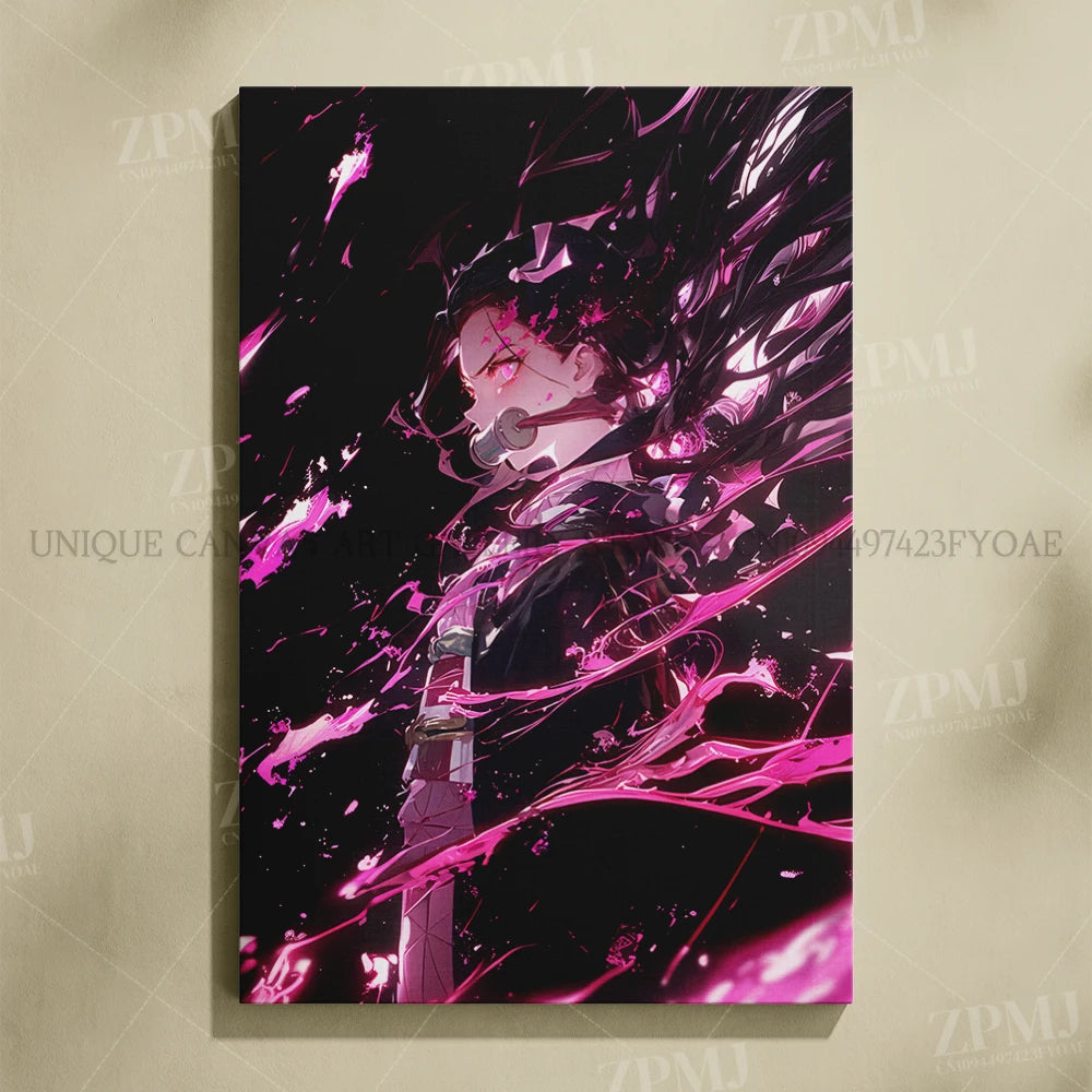 Demon Slayer Poster Art – Anime Canvas Wall Print