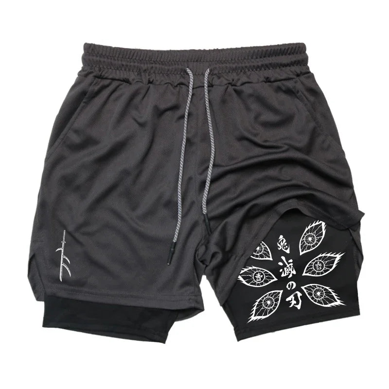 Muzan Kibutsuji 2-in-1 Gym Shorts – Demon Slayer