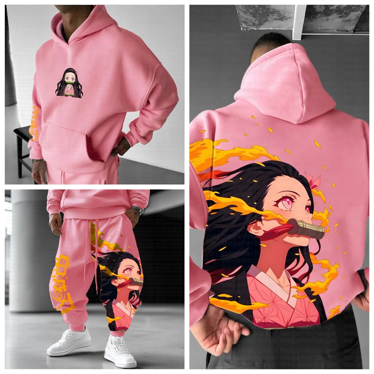 Demon Slayer Graphic Pullover Hoodie – Cotton